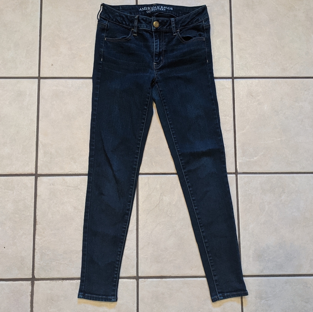 AMERICAN EAGLE Women's Dark Wash Jegging - Picture 3 of 5